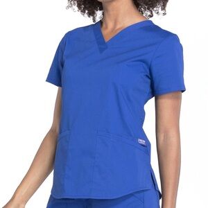 Cherokee Royal Blue Scrub Top